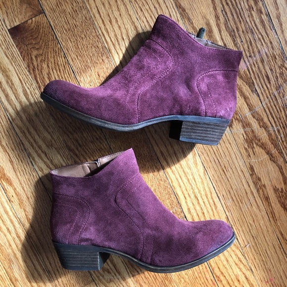 Lucky Brand Shoes - Lucky Brand Burgundy Suede Brolley Bootie